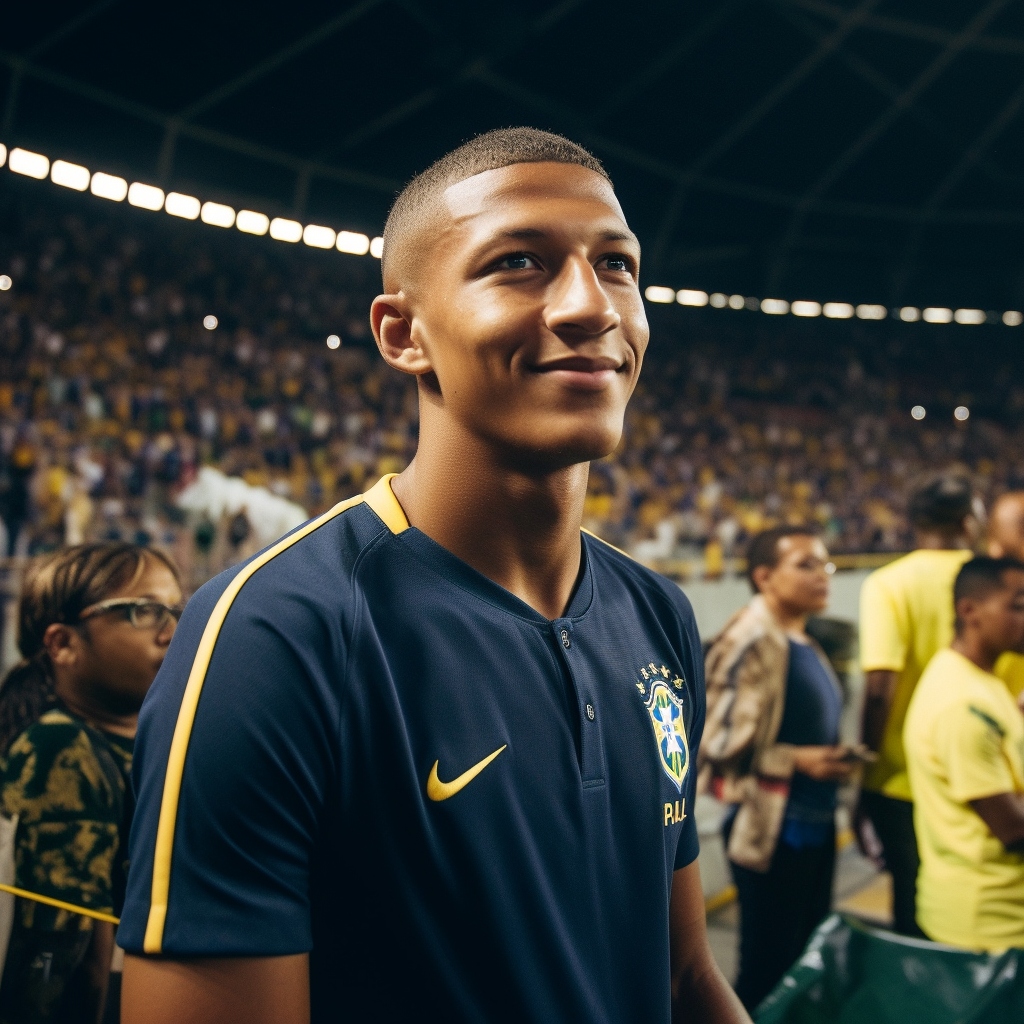 重返国家队，理查利森晒出与内马尔的联影